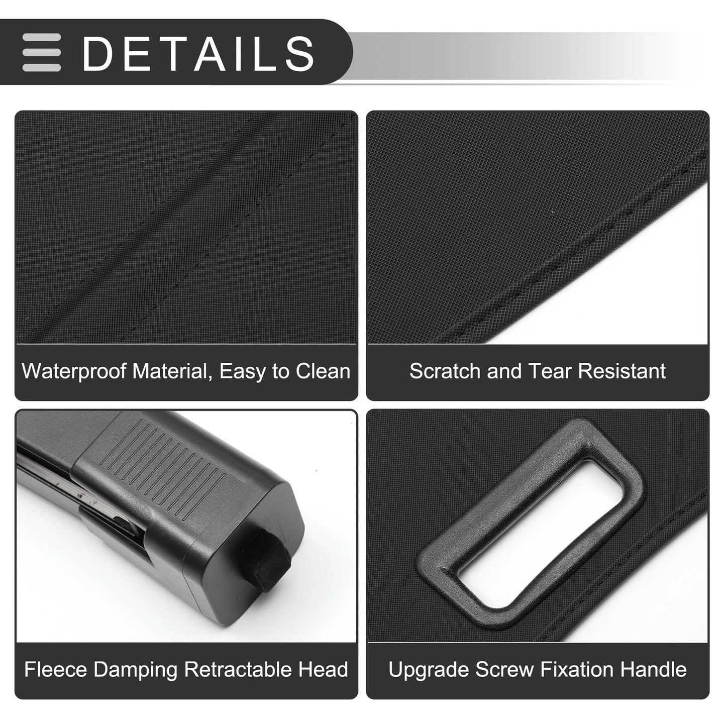 Retractable Cargo Cover Gloss Black for Acura MDX (2007-2013)