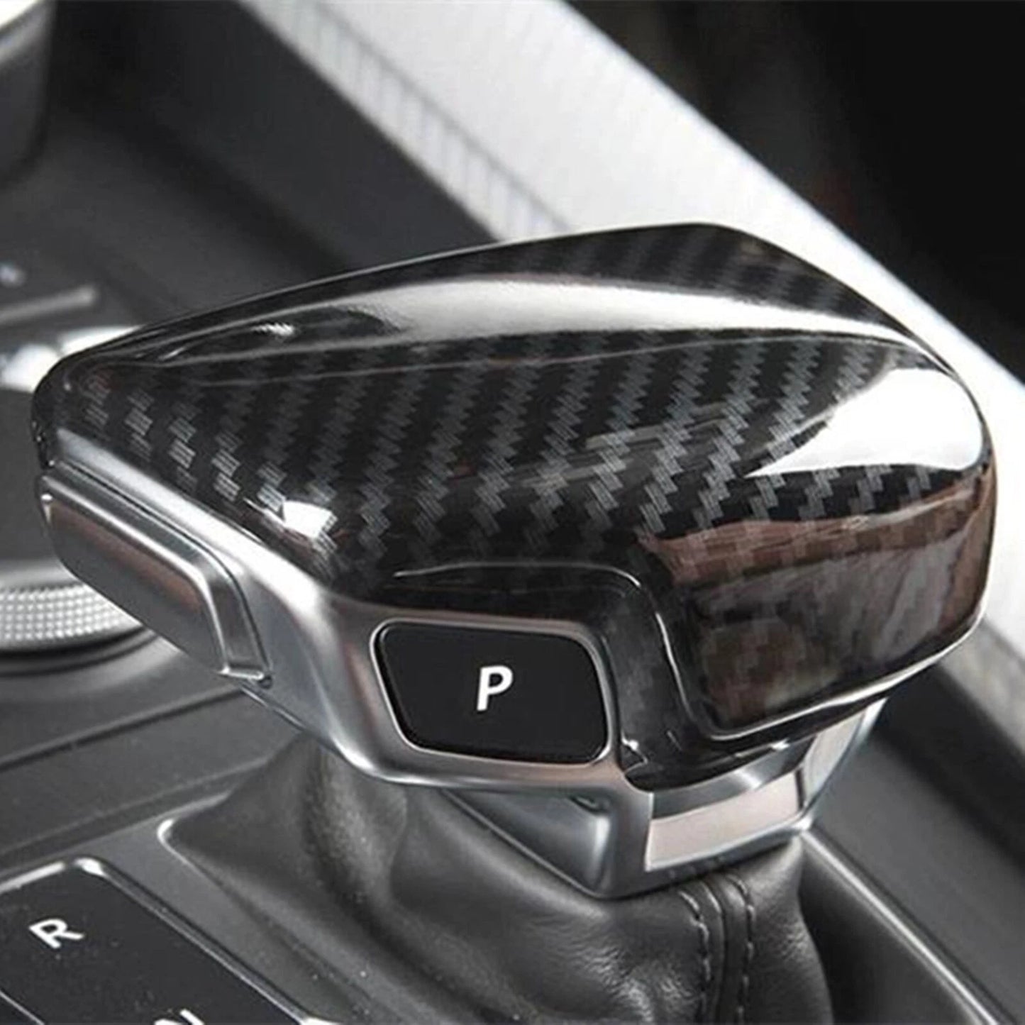 Gear Shift Knob Cover for Audi A4 A5 Q5 Q7 (2018-2021) Carbon Look 1 x