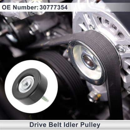 Drive Belt Idler Pulley for Volvo S40 (2009-2012) 1 Pc Black
