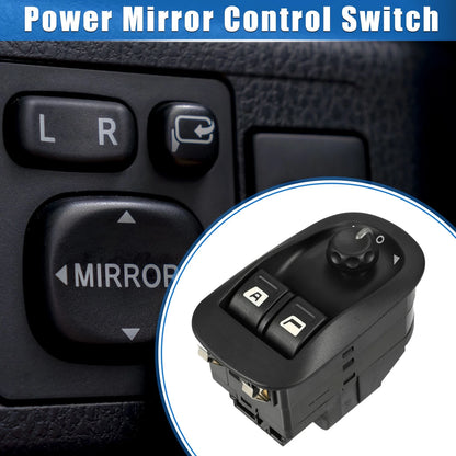 Power Mirror Control Switch for Peugeot 206 (2000-2009) Black Plastic