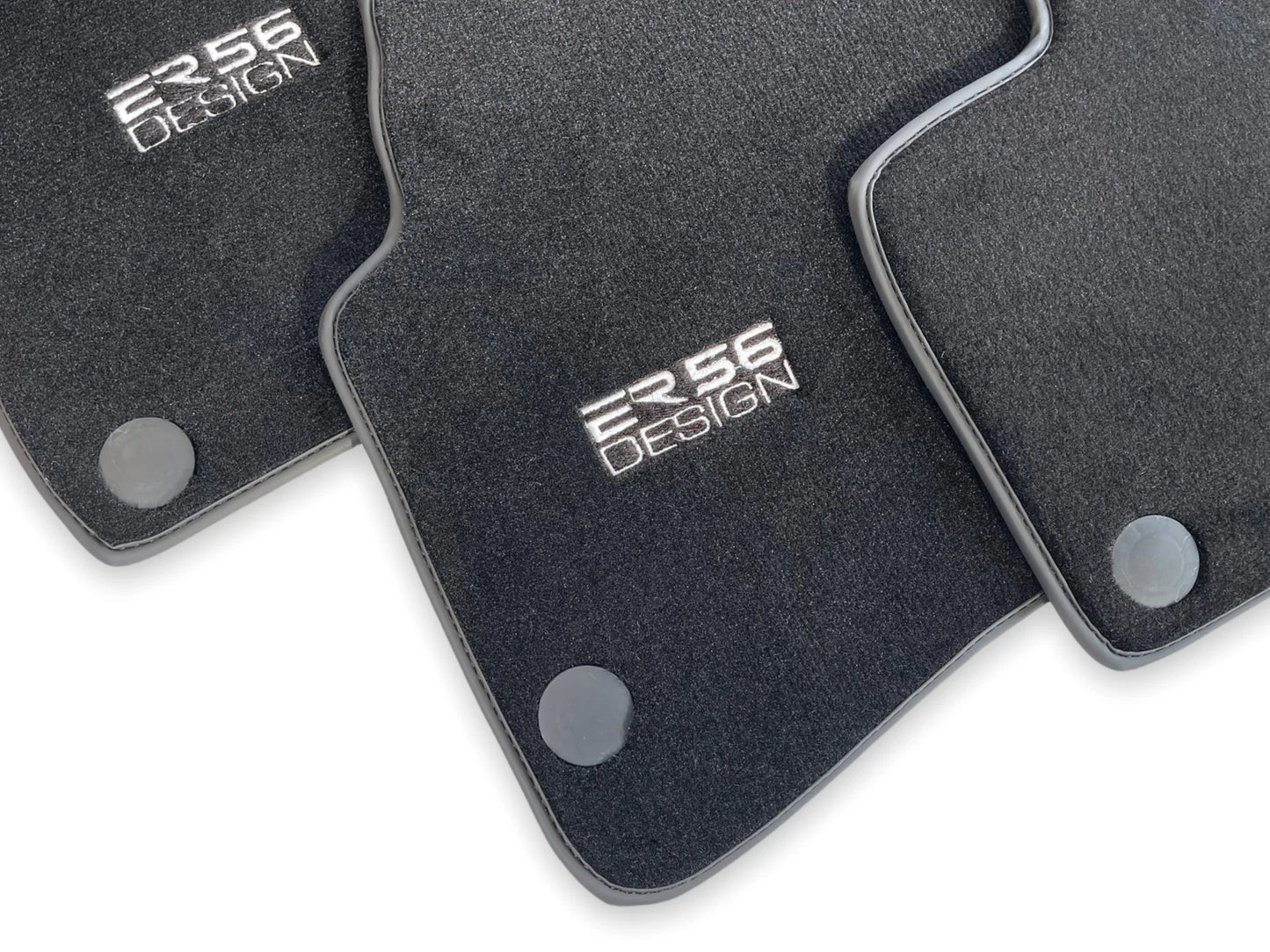 Floor Mats for Mercedes Benz ER56 Design Logo Leather Rounds (1980-2019)