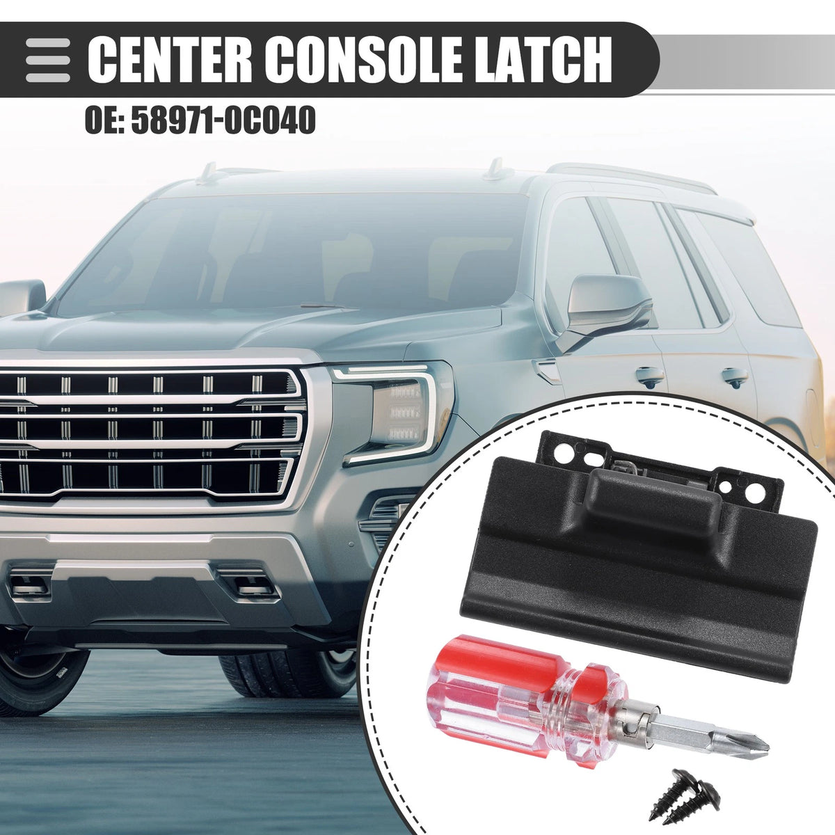 Center Console Lid Door Lock Lever for Toyota Tacoma (2015-2022)