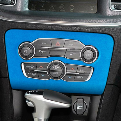 1x Blue Leather A/C Panel Cover for Dodge Charger (2016-2023)