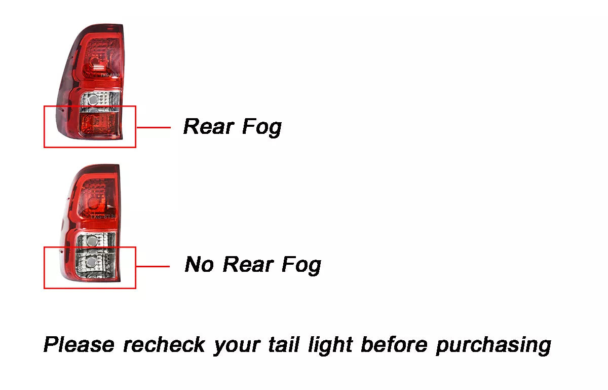 RH Tail Light Lamp w Bulb Socket for Toyota Hilux 1kd(2015-2020)