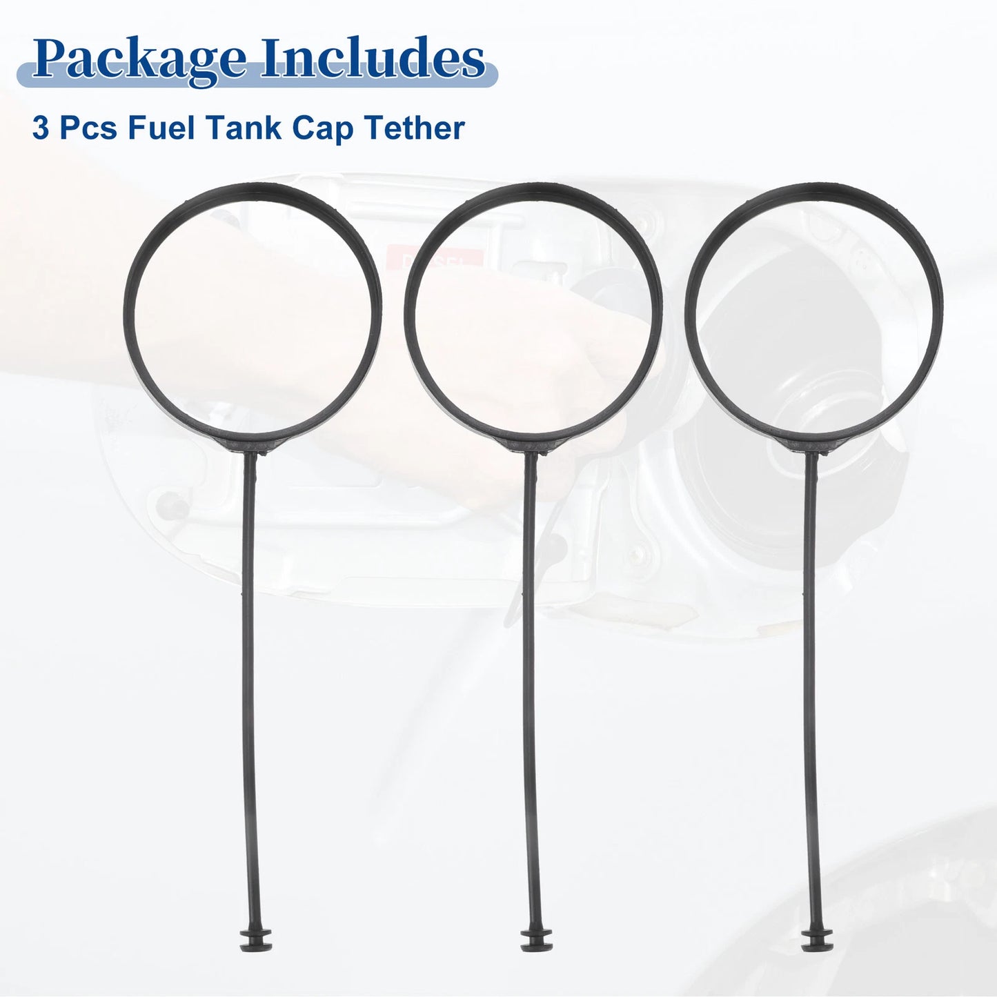3 Pcs Fuel Tank Cap Tether Rope for BMW X6 (2008-2018)
