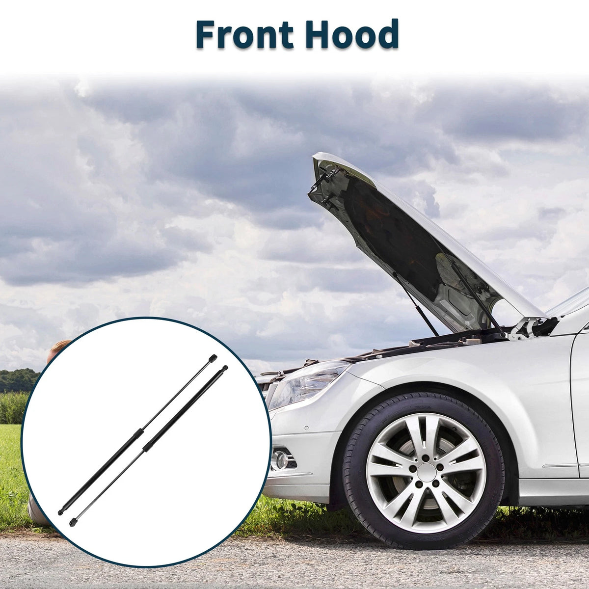 Front Hood Lift Supports Struts for BMW 745i/745Li (2002-2005)
