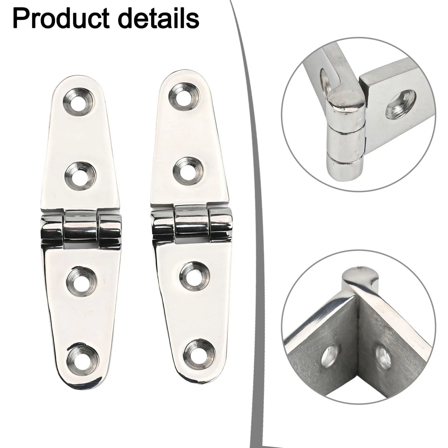 Folding Cabin Hatch Door Hinges for Boats/Trucks, 316 Stainless Steel
