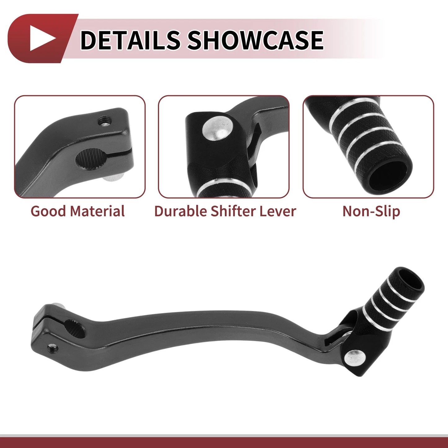 Folding Gear Shifter Lever Titanium Tone Black for Kayo T6