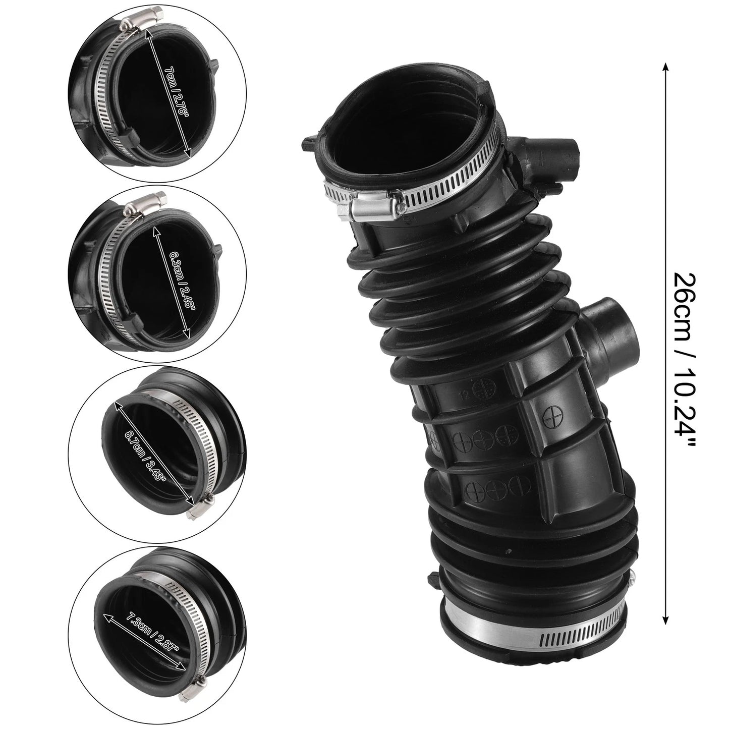 Engine Air Intake Hose for Honda Accord (2013-2016) - Black