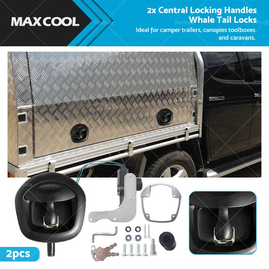 12V Power Black Whale Tail T Handle Lock for Trailer Canopy
