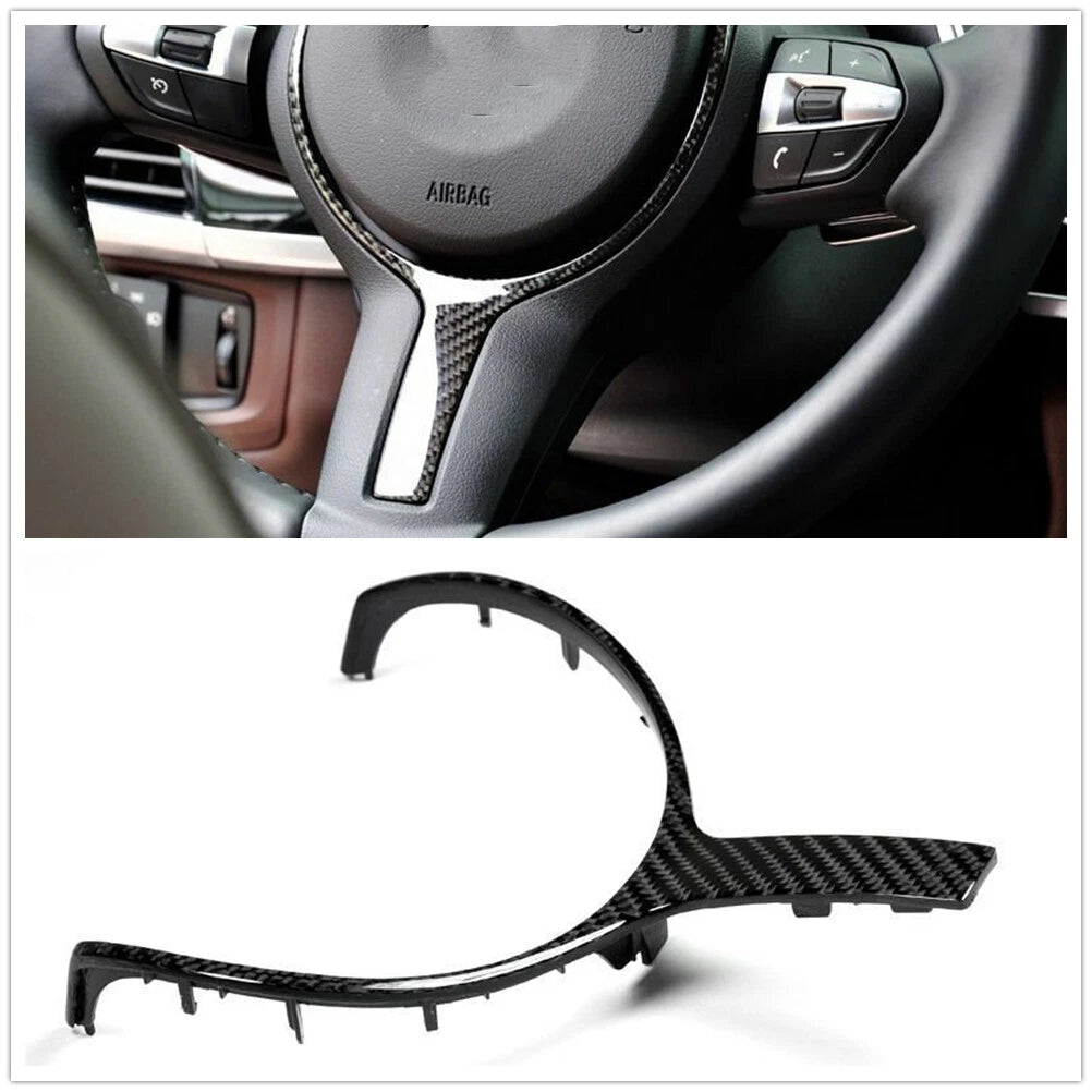 Carbon Fiber Steering Wheel Trim for BMW Various (2013-2019)