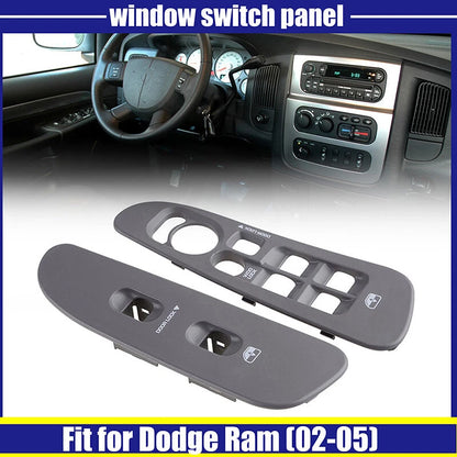 Grey Door Window Switch Bezel Master Cover for 2002-2010 Dodge Ram 1500 2500 3500