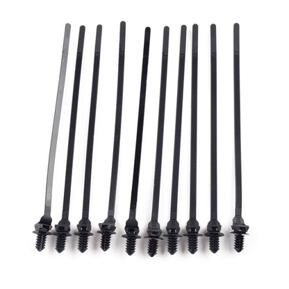 100x Push Clips Zip Straps Cable Fasteners for Various Applications