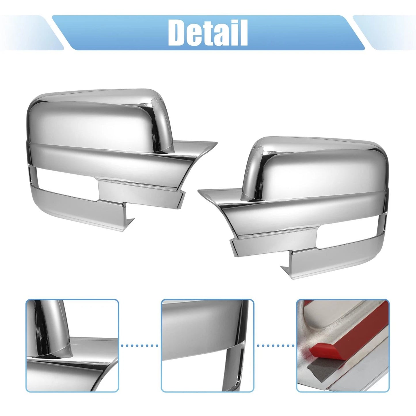 Chrome Plated Full Mirror Covers for Ford F150 2009-2014 (2 x Covers)