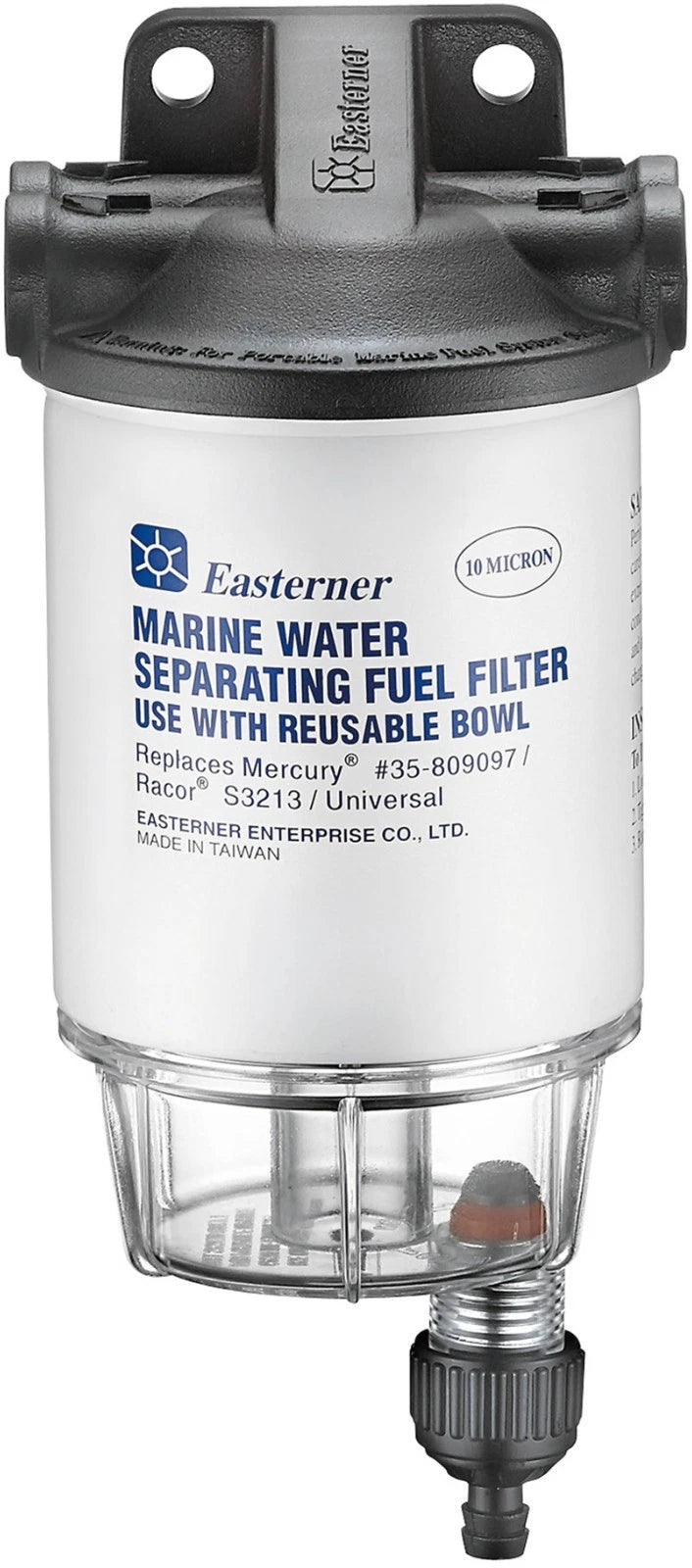 Outboard Water Separator Kit, Fuel Filter, Clear Bowl & Manifold for OMC/BRP