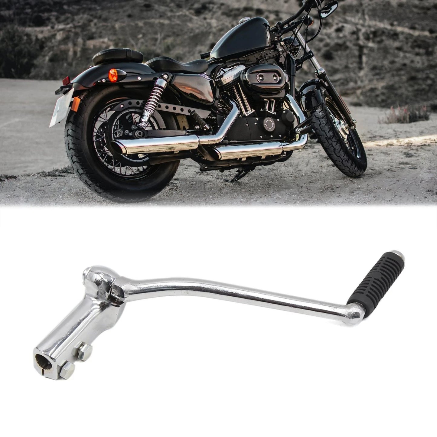 16mm Dia Shaft / Metal Double Bolt / Starter Lever for Motorcycle Tricycle