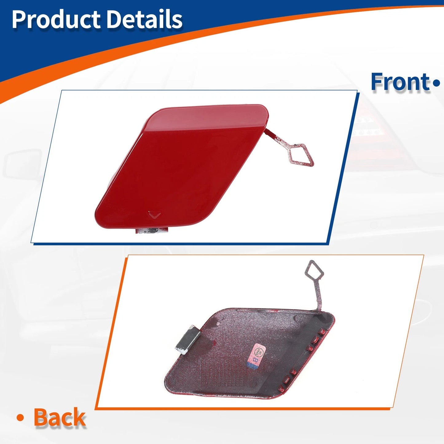 Rear Tow Hook Cover for BMW 1 Series F20 (2012-2019) - Crimson Red