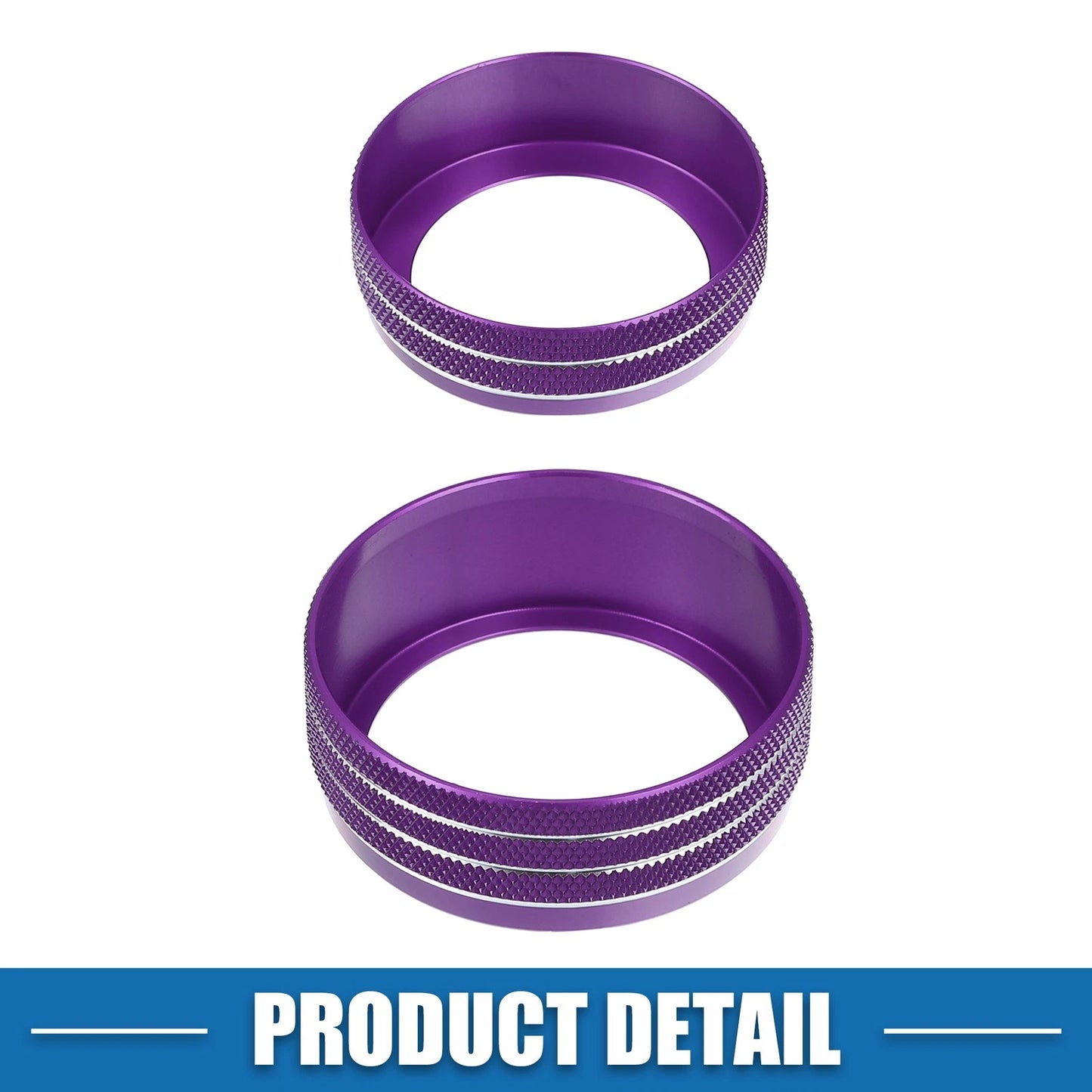 AC Radio Switch Knob Cover Decals for Dodge Durango 2014-2020 - Purple (Set of 3)