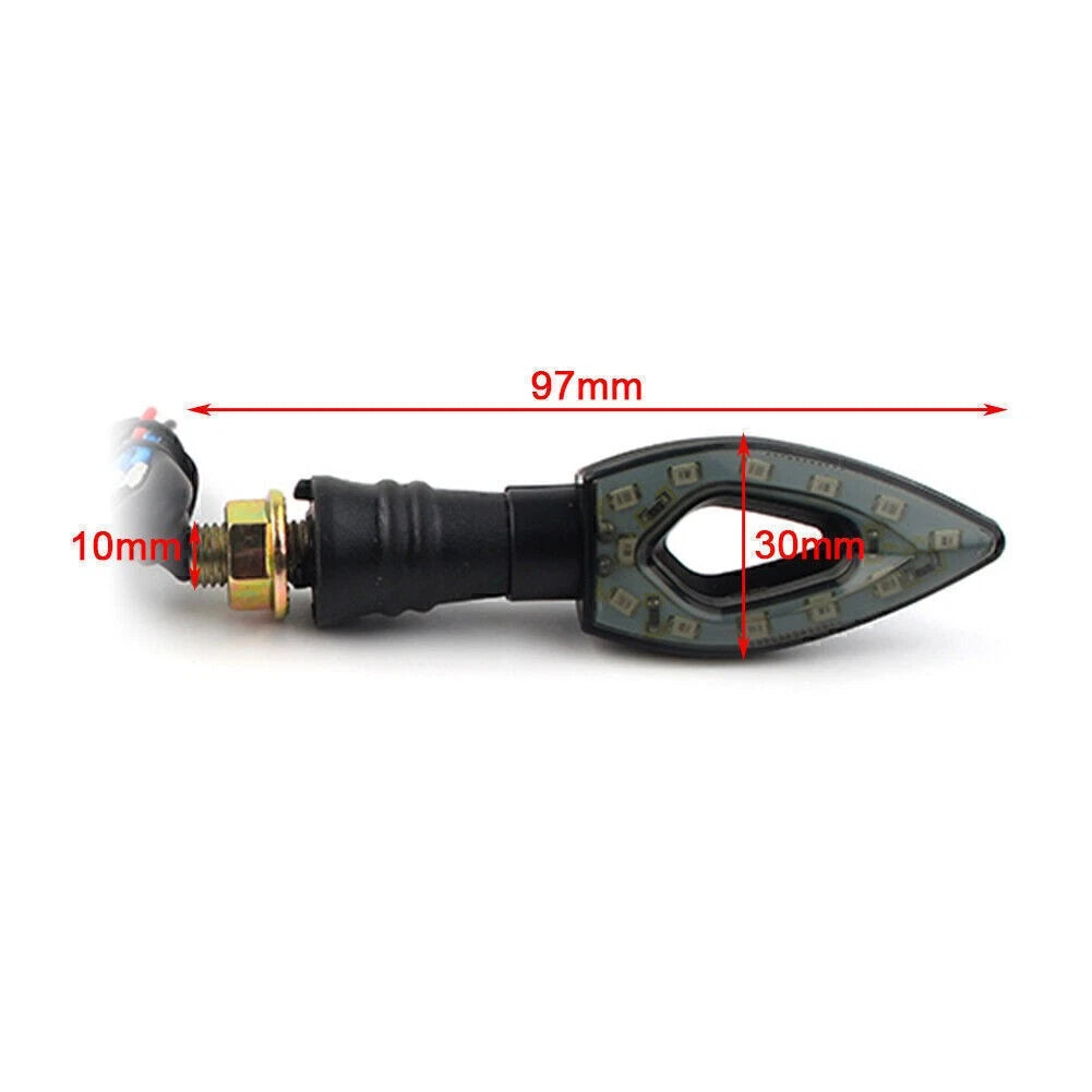 Universal Motorbike LED Turn Signal Blinker Light Indicator Amber for Cafe Racer