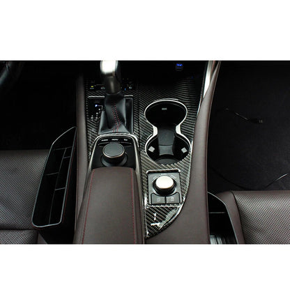 Carbon Fiber Center Console Cup Holder Panel Trim Fit For Lexus RX300 RX350
