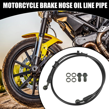 110cm Brake Oil Hose Universal 28 Degree Motorcycle Hydraulic Black
