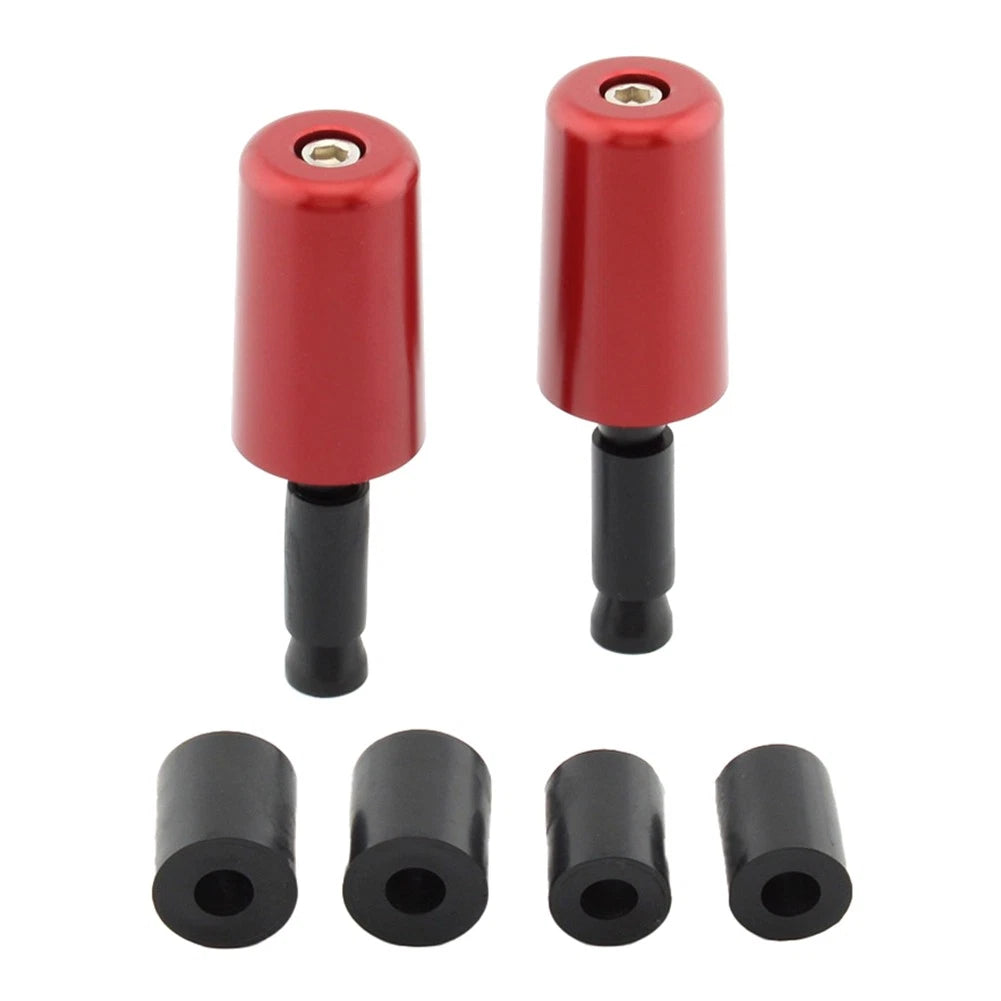 Universal Motorcycle 2in Handlebar Hand Grips & End Caps for Red (2023)
