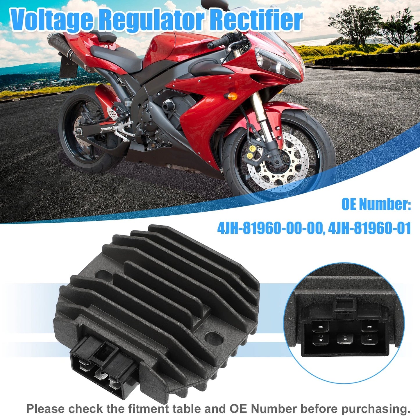Voltage Regulator Rectifier for Yamaha R1 (1998–2001)