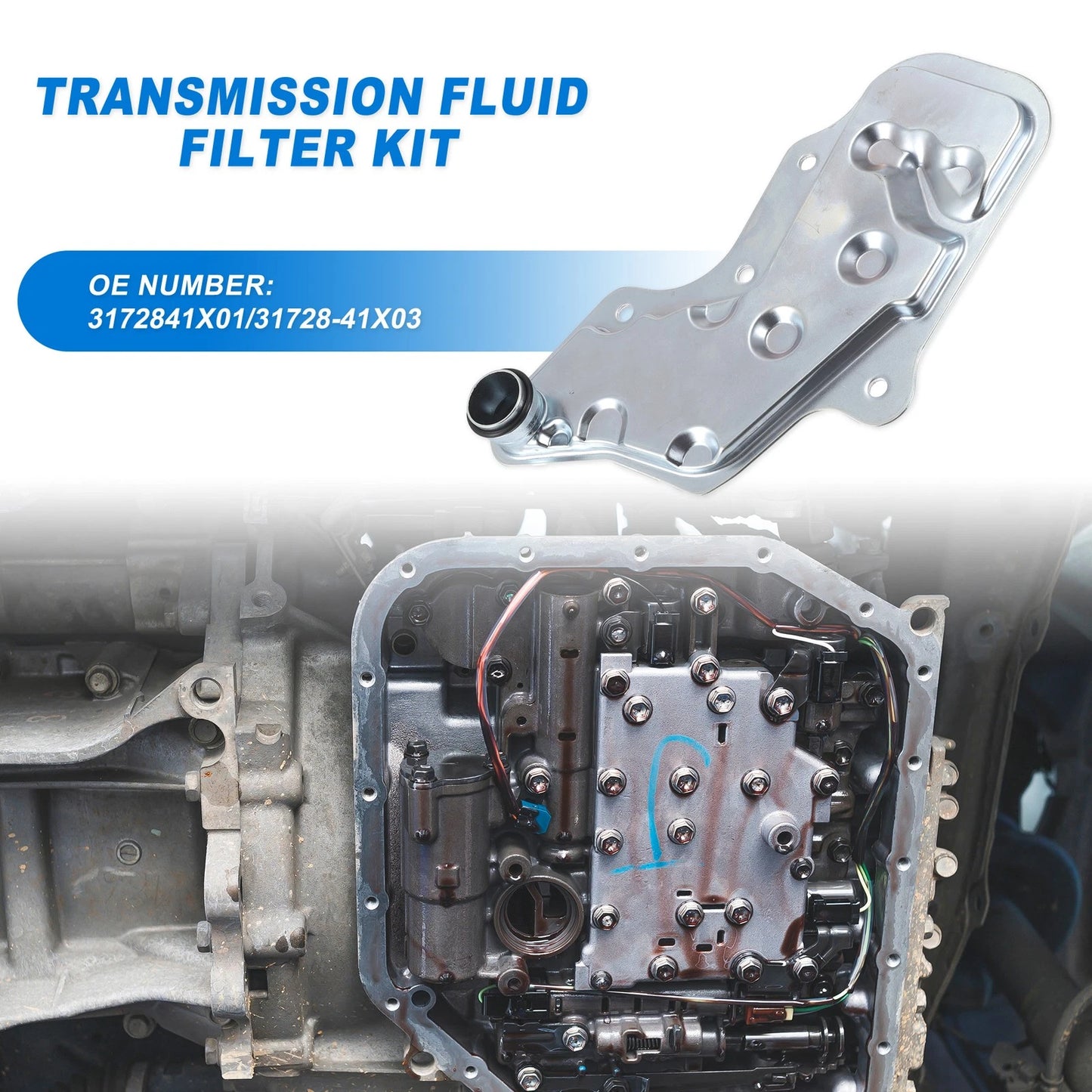 Transmission Fluid Filter Oil Pan for Nissan (2000-2006)