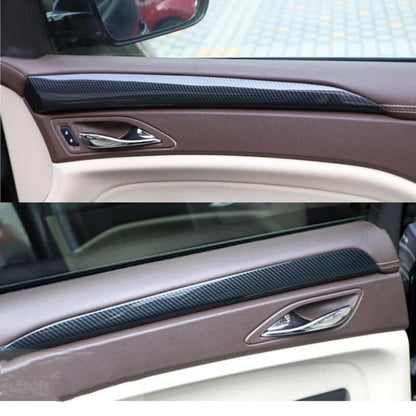 4 x Carbon Fiber Door Armrest Panel Cover Trim for Cadillac SRX (2010–2016)