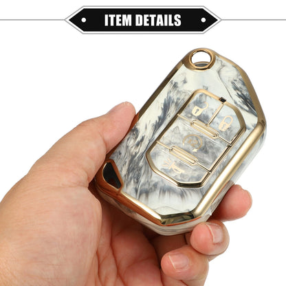 4 Button Remote Key Fob Cover for Jeep Wrangler JL JLU (2018-2023) Gray