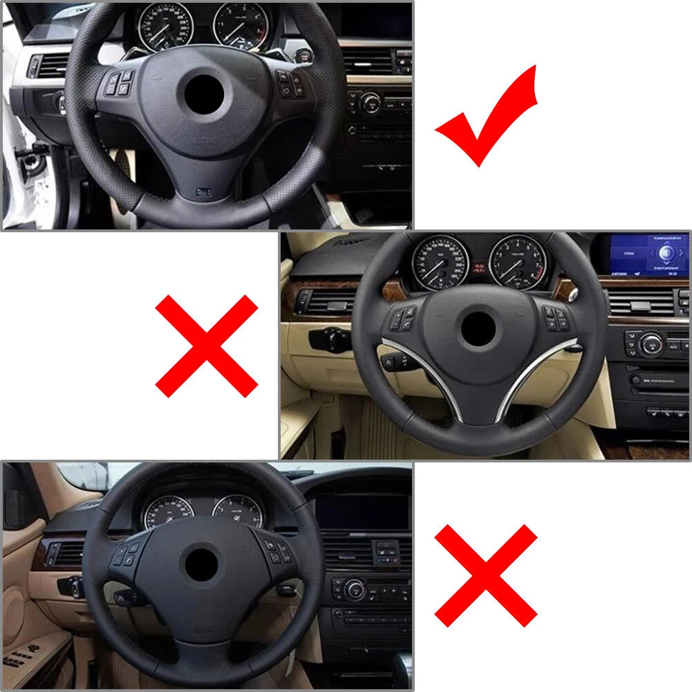 Carbon Fiber Steering Wheel Cover Trim for BMW 3 Series E90 E91 E92 E93 (2005-2012)