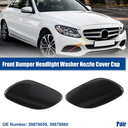 Front Left Right Bumper Headlight Washer Nozzle Caps for Volvo S80 (1999-2006)