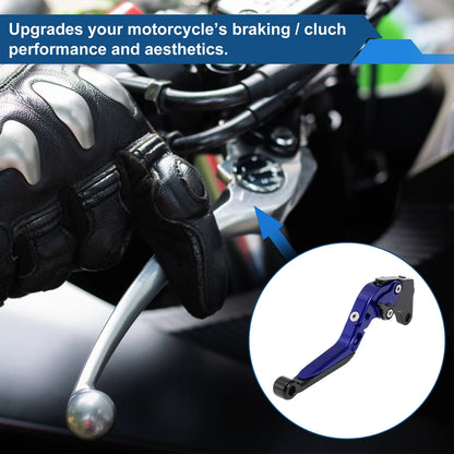 1 Pair Adjustable Short Long Brake Clutch Levers for Yamaha WR125X Blue Black