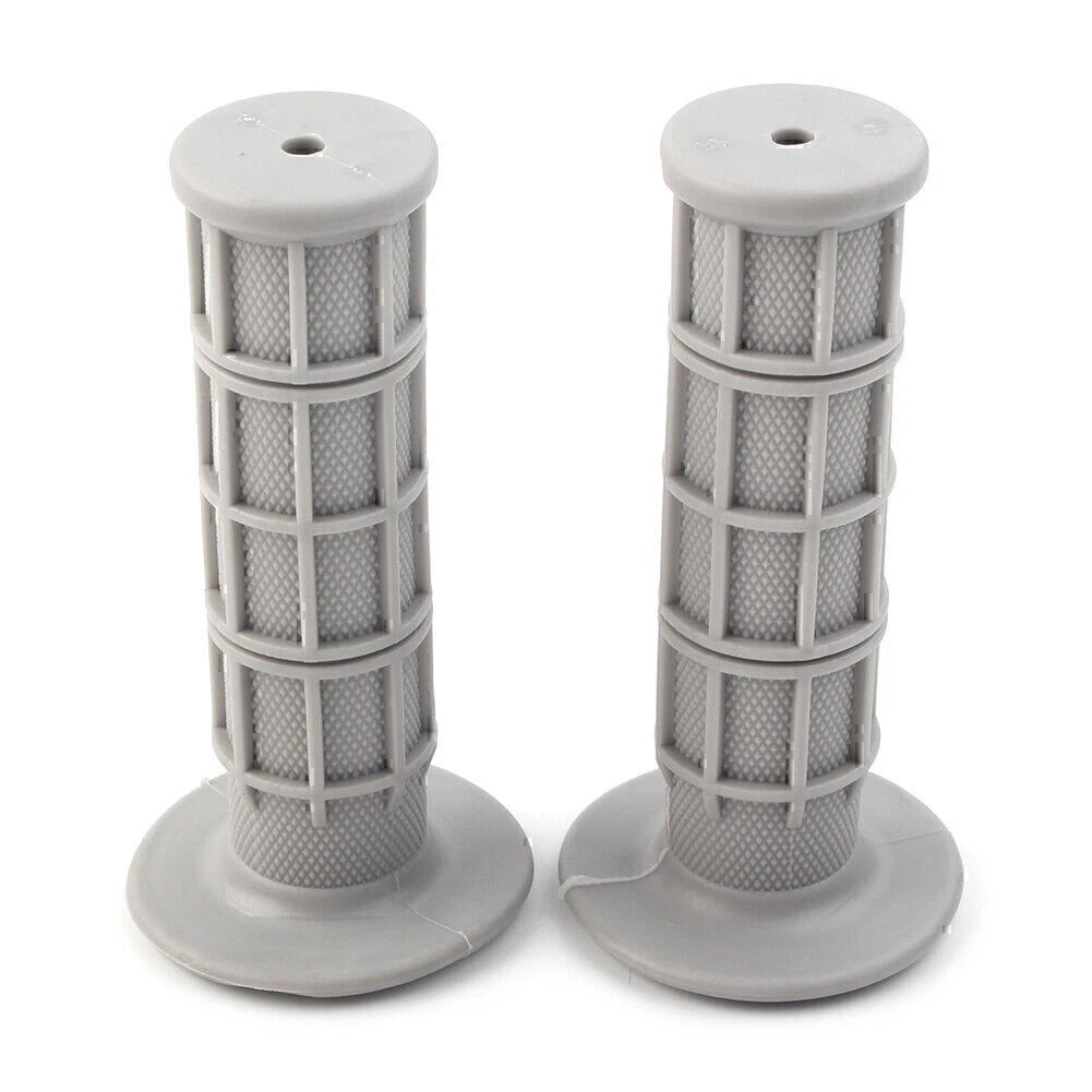 7/8" Soft Rubber Grey Pro Hand Grips for ATV MX Dirt Bike Enduro