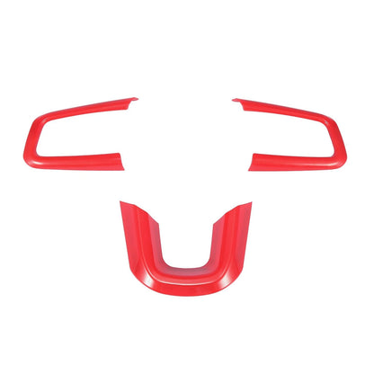 Steering Wheel Cover Trim Set for Jeep Wrangler JL JLU Sport (2018-2021) Red
