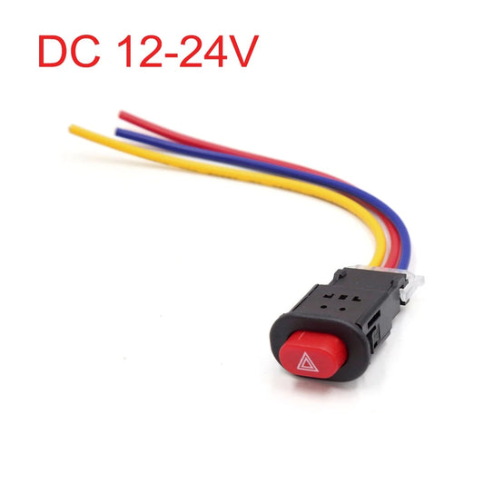 Push Button Double Flash Warning Switch / 3-Wire for Scooter/Motorcycle