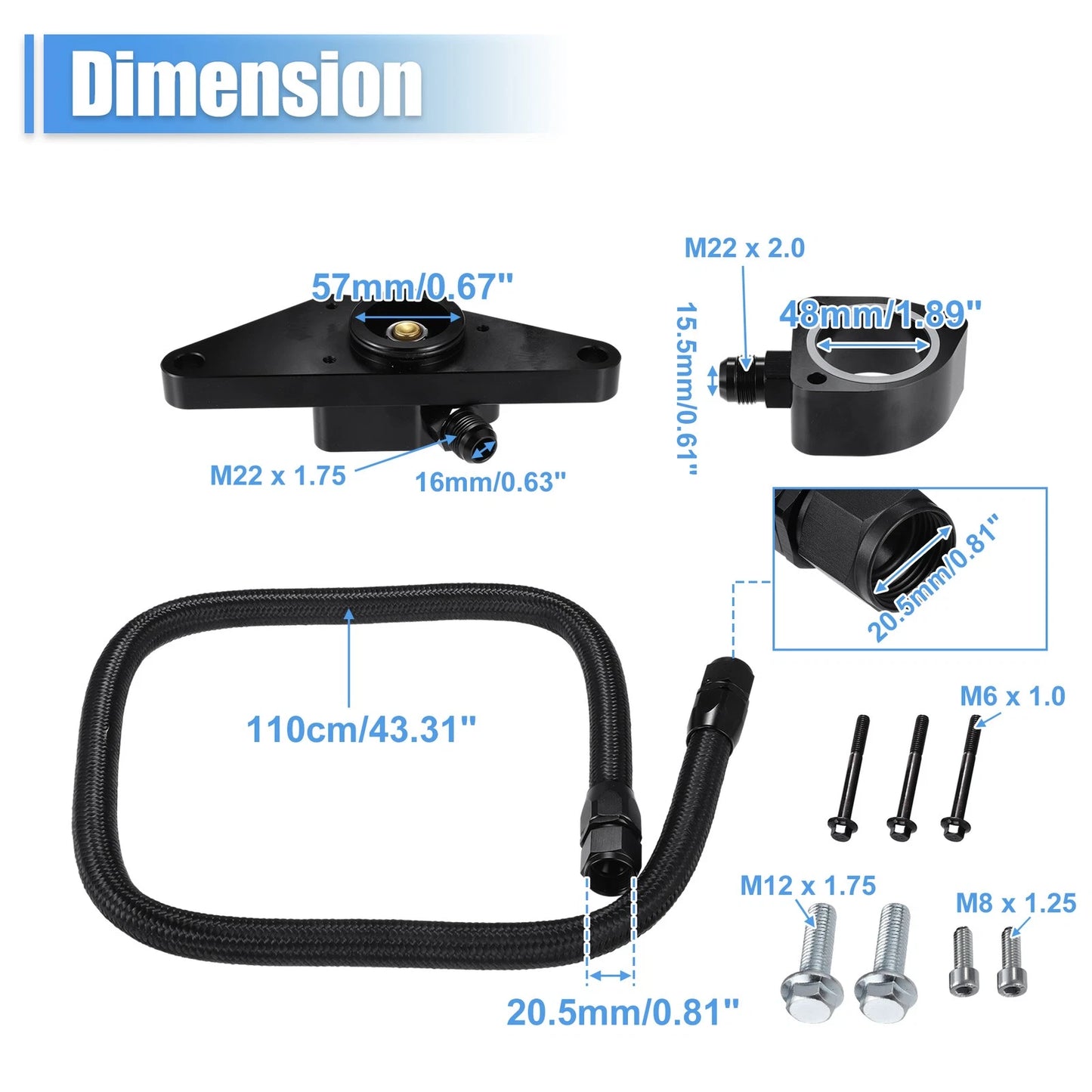 Set Coolant Bypass Kit 6.7L for Dodge Ram (2007-2018)