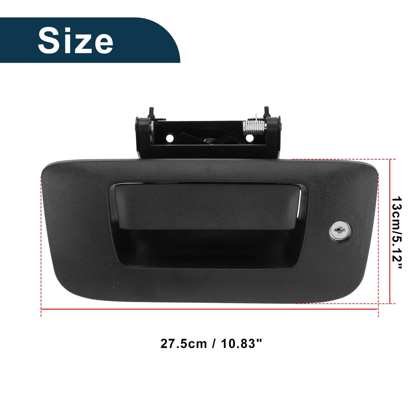 Tailgate Handle Bezel for GMC Sierra Door Handle with Key Hole for Chevrolet