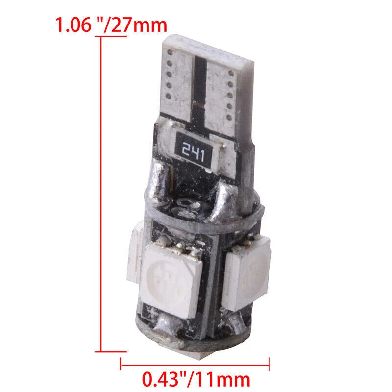50Pcs T10 Wedge 5-SMD 5050 LED Light Bulbs for Various Makes & Models