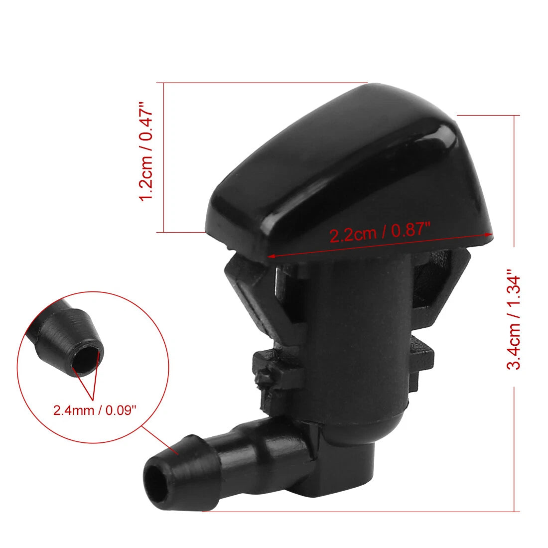 2 x Windshield Wiper Jet Nozzles for Dodge Nitro (2007-2011)