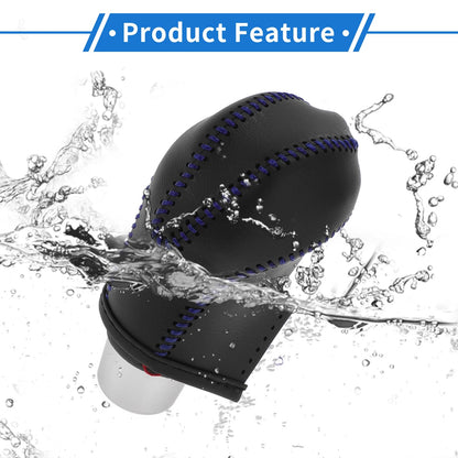 Gear Shift Knob Cover for Infiniti FX35 (2009-2012) Black Blue Faux Leather
