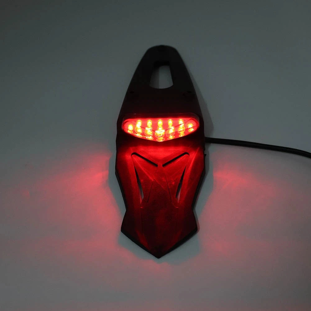 Rear Mudguard Tail Light Brake Lamp for Off-Road Motorcycle Motocross Dirt Bike