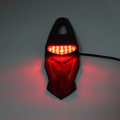 Rear Mudguard Tail Light Brake Lamp for Off-Road Motorcycle Motocross Dirt Bike