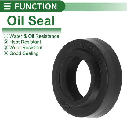Oil Seal NBR Rubber 12x20x5mm Black 5 Pcs for Make Model