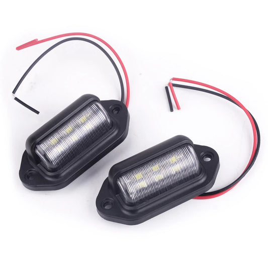 12V LED License Plate Lights for Car Truck Boat - Waterproof 6000K