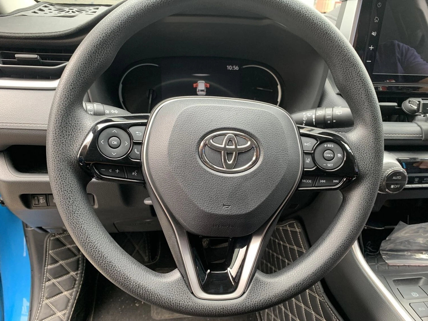 Steering Wheel Black Garnish Cover Trim for Toyota RAV4 (2019-2023) 3 x ABS