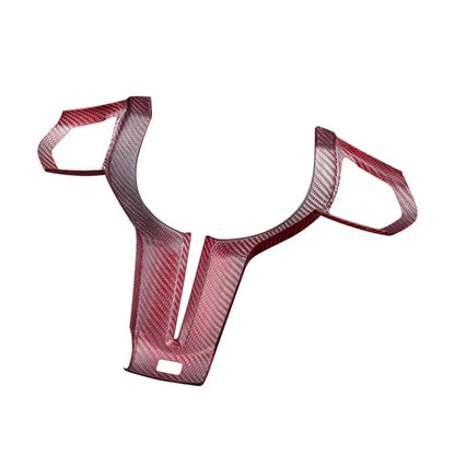 Steering Wheel Cover for BMW M2 M3 M4 M5 X6 X6M Carbon Fiber Red (2014-2020)