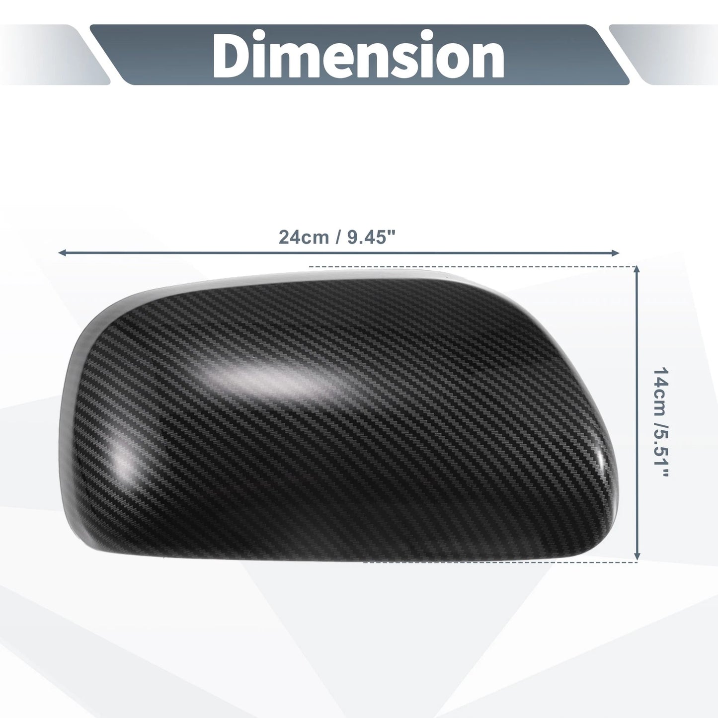 Mirror Cover Overlay Carbon Fiber 2 x for Toyota Corolla (2005–2007)