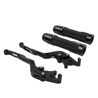 Black Extendable Brake Clutch Levers & Grips for Kawasaki Z1000 (2010-2023)