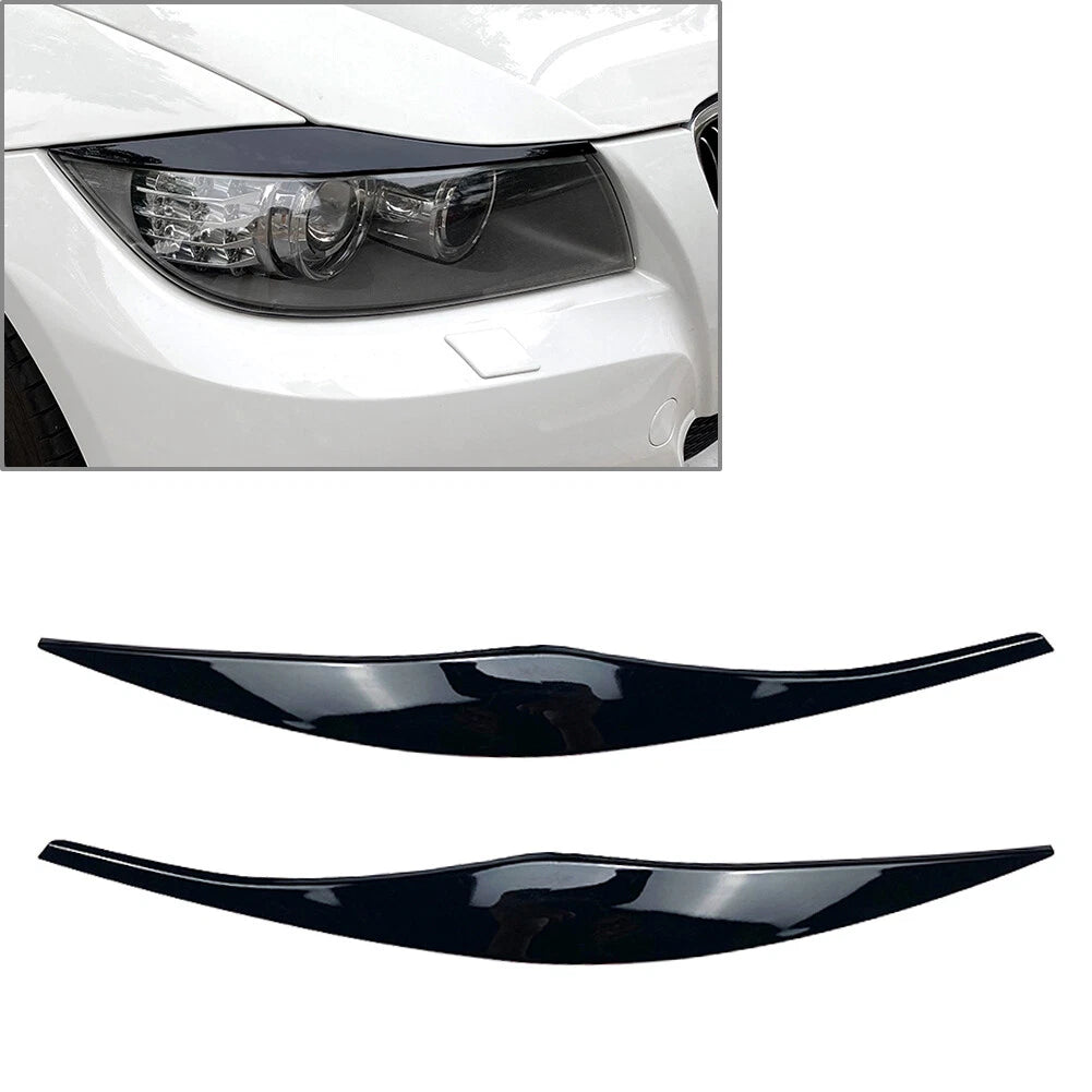 Headlight Eyelid Cover  Bright Black for BMW 3 Series E90 E91 (2006-2011)